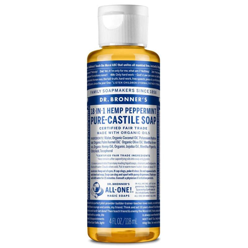 Dr Bronners Magic Soap All One Cspe04 4 Oz Peppermint 18 in 1 Dr. BronnerS Liquid Soap
