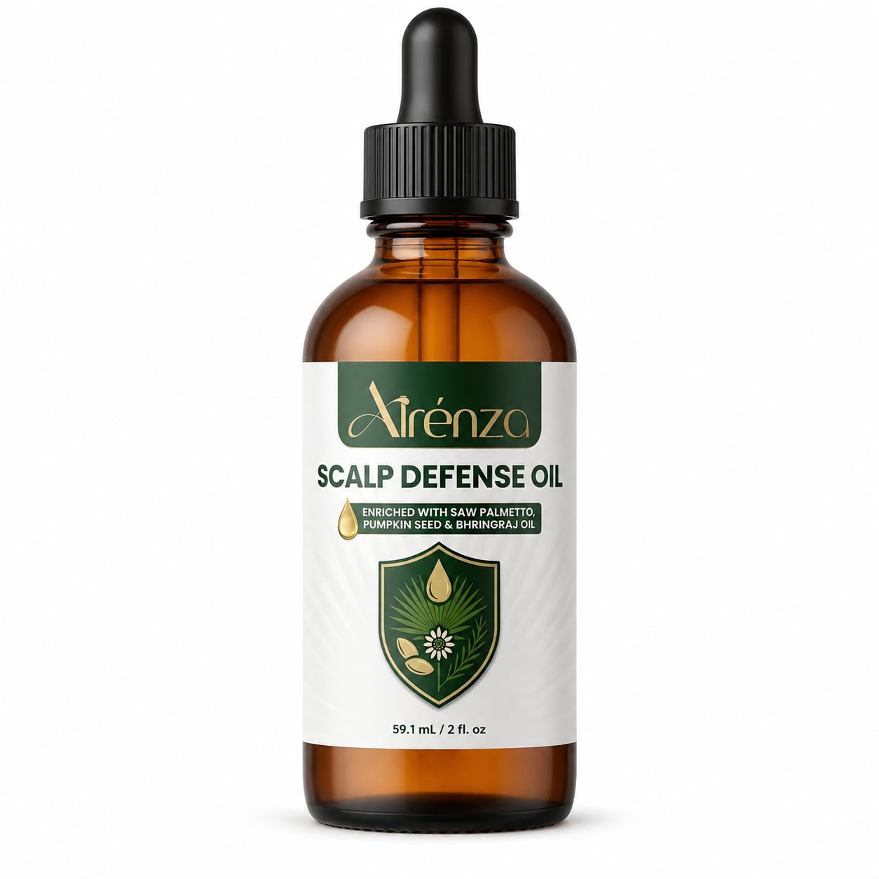 Alrnza 8% Saw Palmetto Oil, Pumpkin Seed Oil for Thinning Hair, 2 fl oz