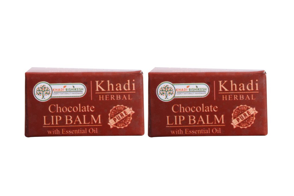 Khadi Rishikesh Herbal Chocolate Lip Balm Combo Set Pack Of  8Gm X 2 (16Gm)