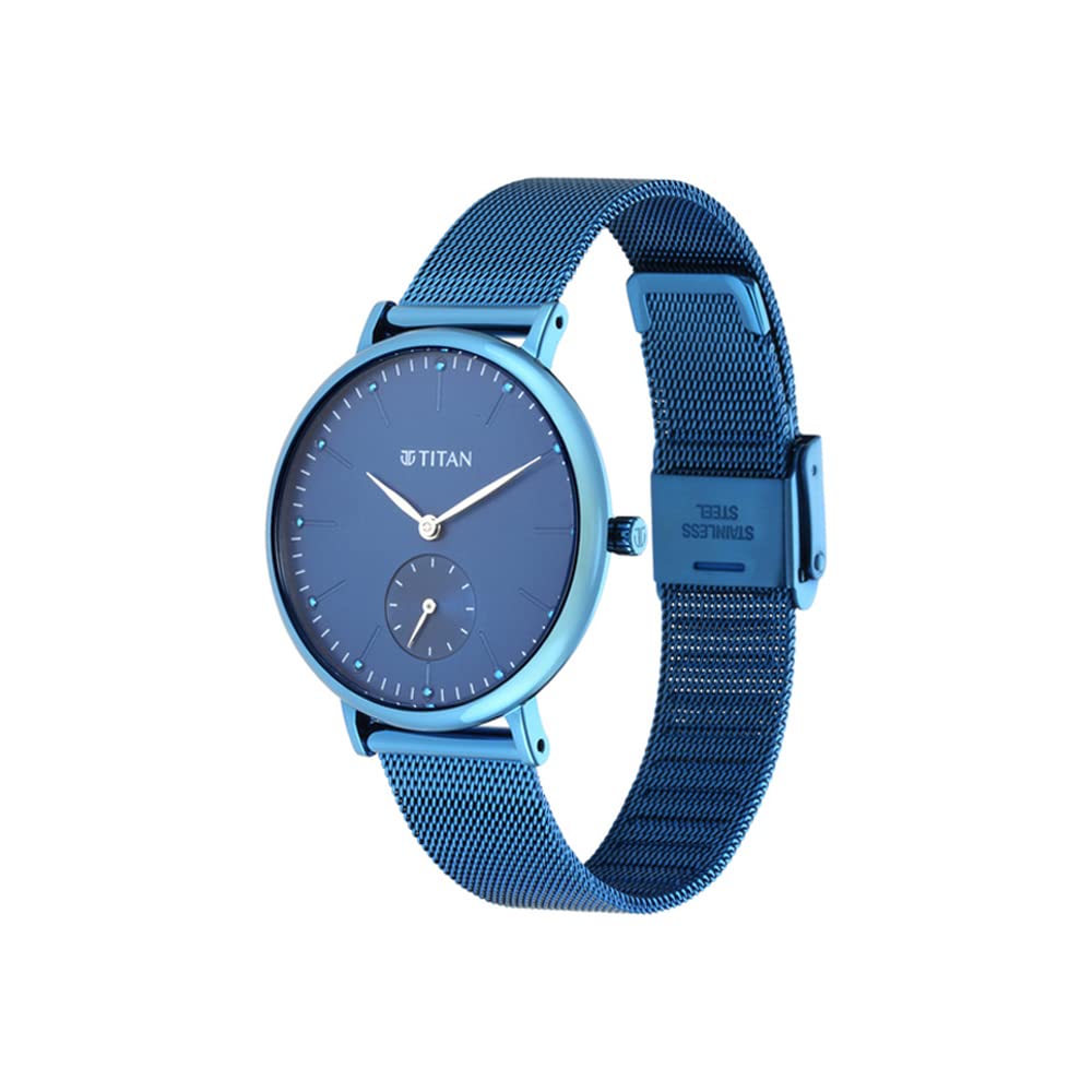 Titan Analog Blue Dial WomenS Watch-95142Qm01/Np95142Qm01, Blue, Blue, Modern