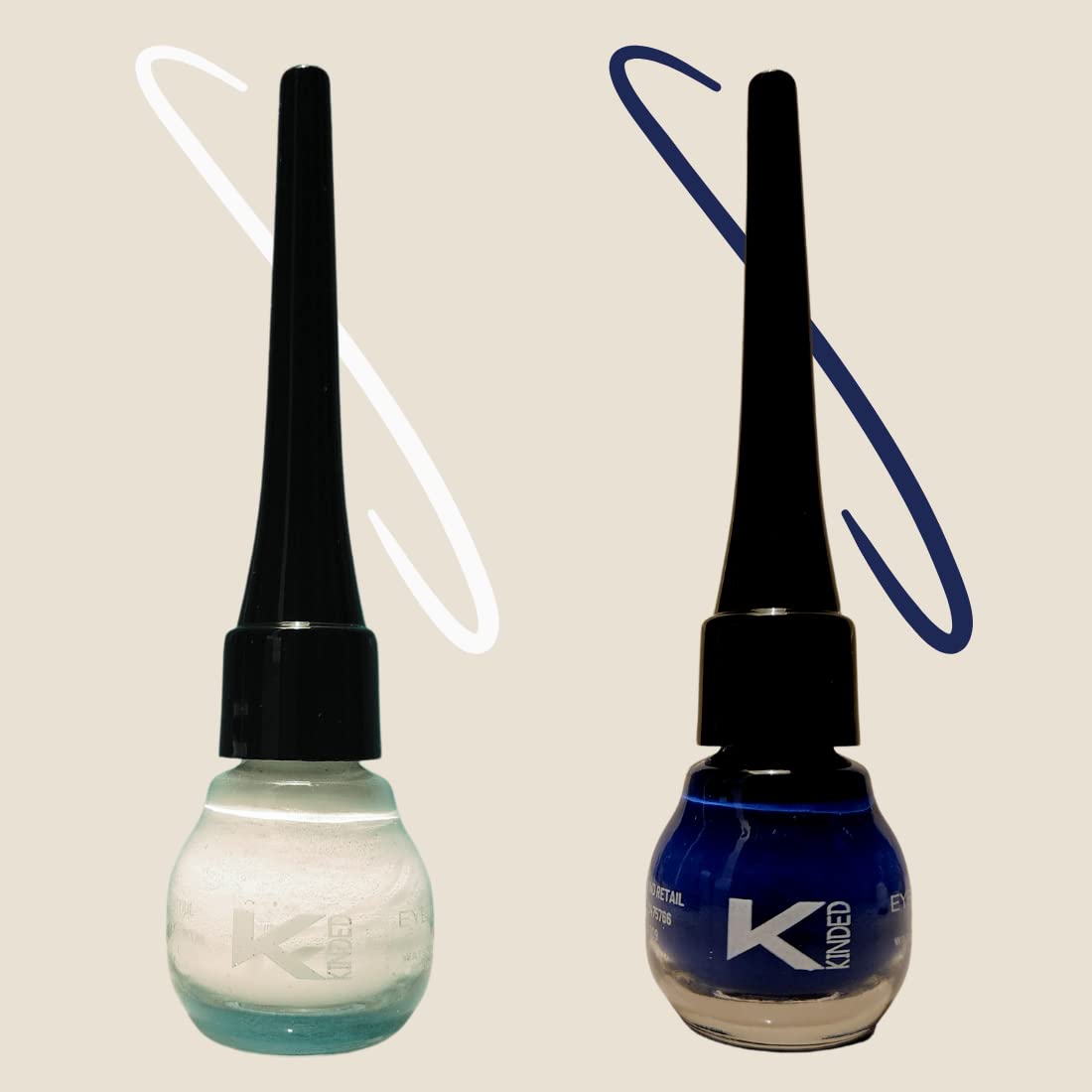 Kinded Eye Liner Liquid Waterproof Smudgeproof Longlasting Insta Bold Look Intense Colour Pigments Quick Drying Eyeliner Combo (