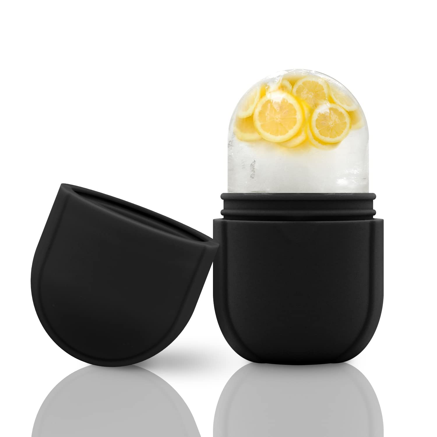IMEASY Ice Roller for Face and Eye, Black Silicone Facial Massage Tool, Model M1806