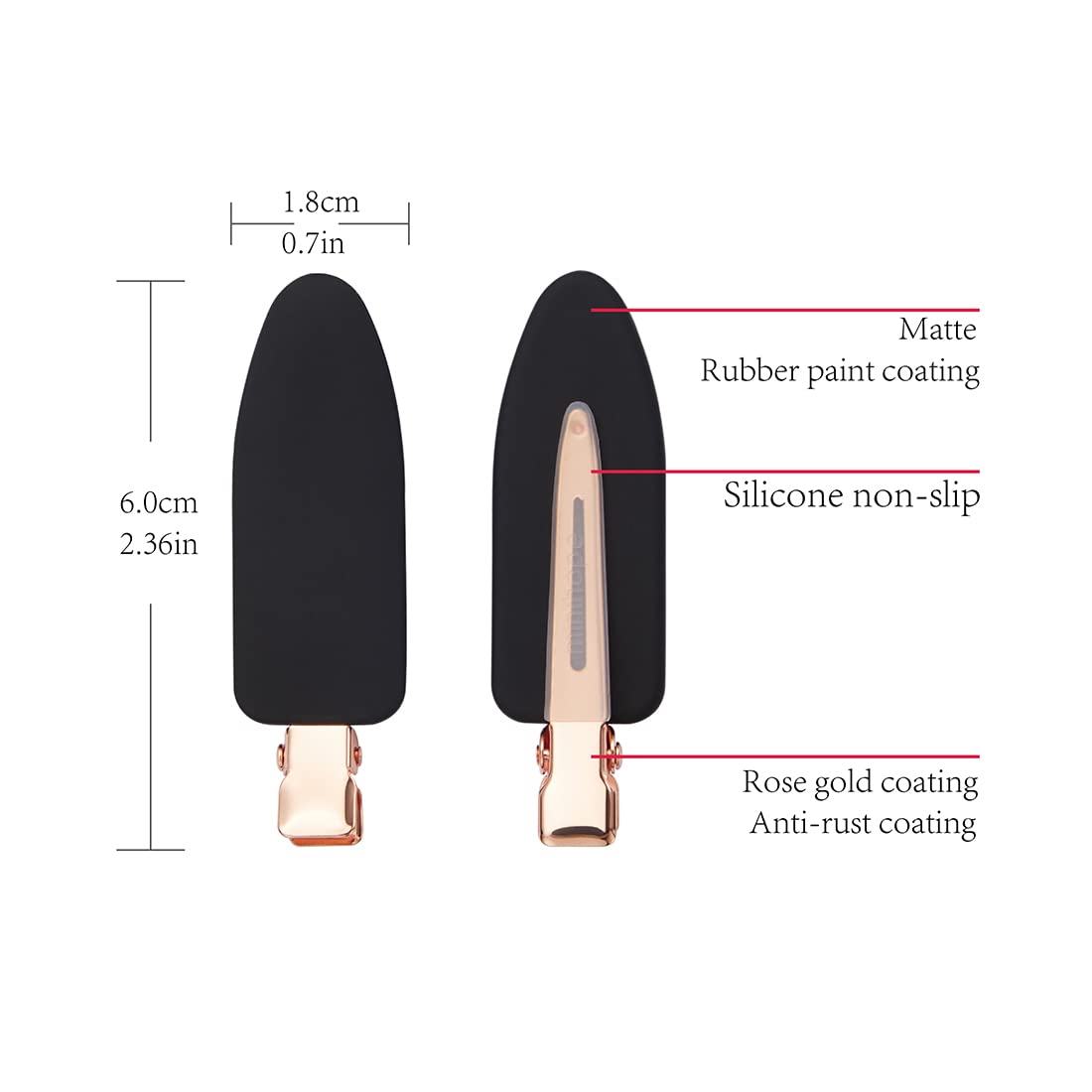 Minihope 24 Pieces Hair Clips - Dent-Free Soft Clips For Women And Girls, Including Harry Josh Clips (Morandi & Black)