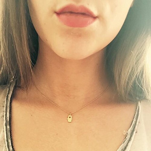 LANG XUAN Friendship Heart Compass Necklace Message Card Key Pendant Good Luck Elephant Pendant Chain Necklace with Gift Card