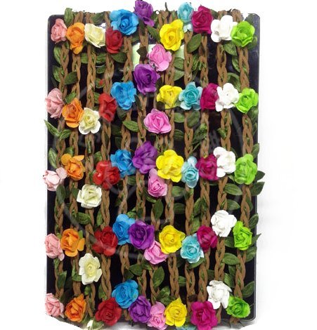 Set of 6 Flower Floral Headband Hippie Crown Hair Band with Elastic Band Headwear Headpieces Hair Style Accessories for Women Gi