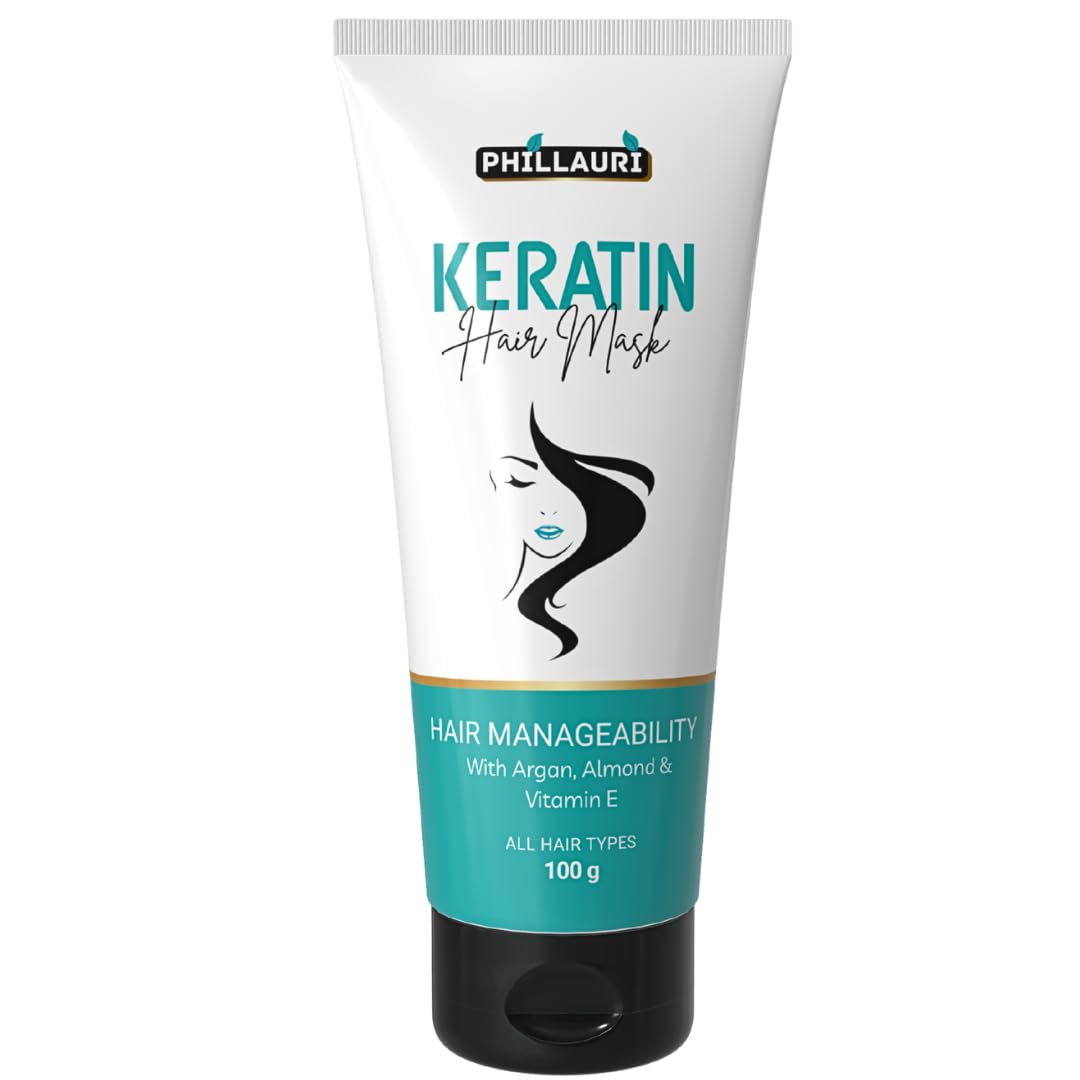 Keratin Hair Mask Deep Conditioning Care Mask, Argan Almond And Vitamin E Haircare Treatment, Hair Repair Mask For Dry & Damaged