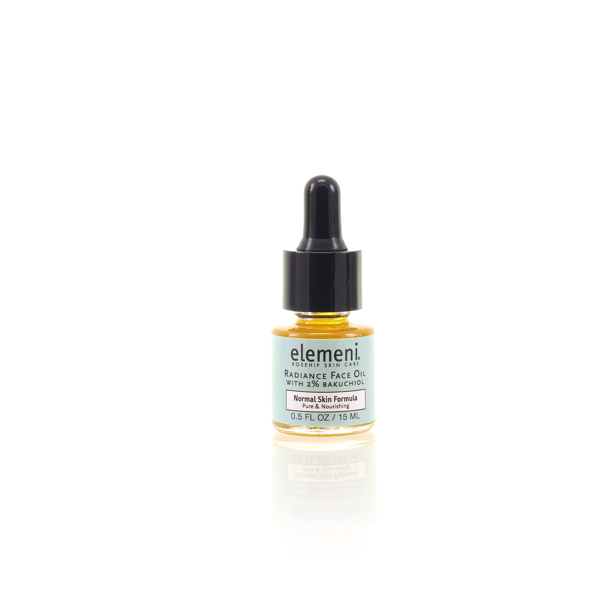 elemeni Radiance Face Oil for Normal Complexion, 0.5 fl oz, Authentic Rosehip Seed Oil Refines Fine Lines & Wrinkles with Natura