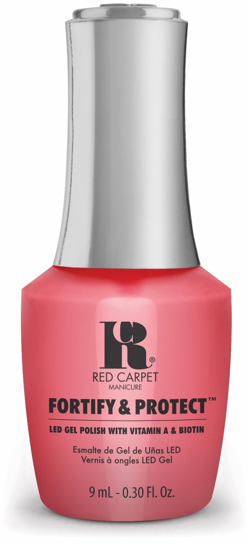Red Carpet Manicure Fortify & Protect Pink Neon Crme Gel Polish for Strong, Healthy Nails - Infused with Vitamin A & Biotin - (O