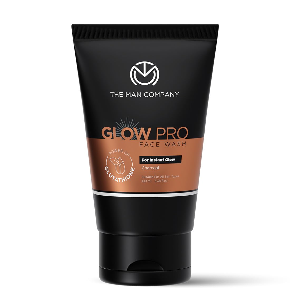 The Man Company Glow Pro Face Wash For Man - 100Ml | Enriched With Glutathione, Charcoal | Instant Glow, Deep Cleansing & Evens 