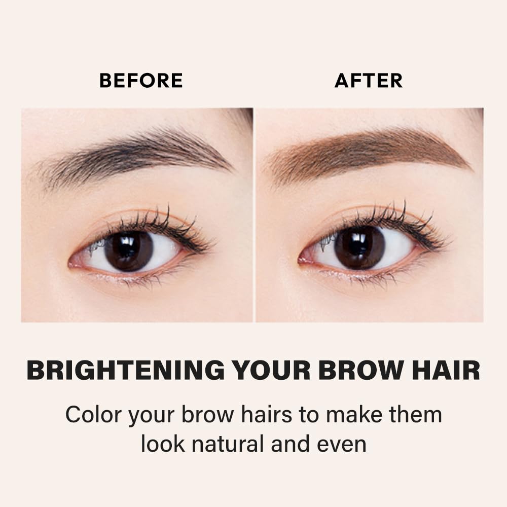 Etude House Color My Brows Max 9G #4 Natural Brown | Brow Mascara With Coloring, Nutrition And Moisturizing Effect To Create A N