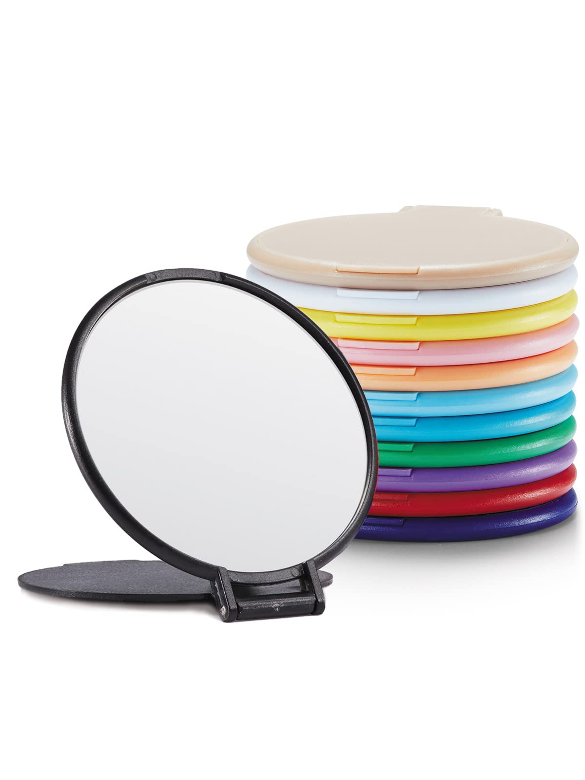 Getinbulk Compact Mirror Bulk, Small Makeup Mirror For Purse, Set Of 12 (12 Colors)
