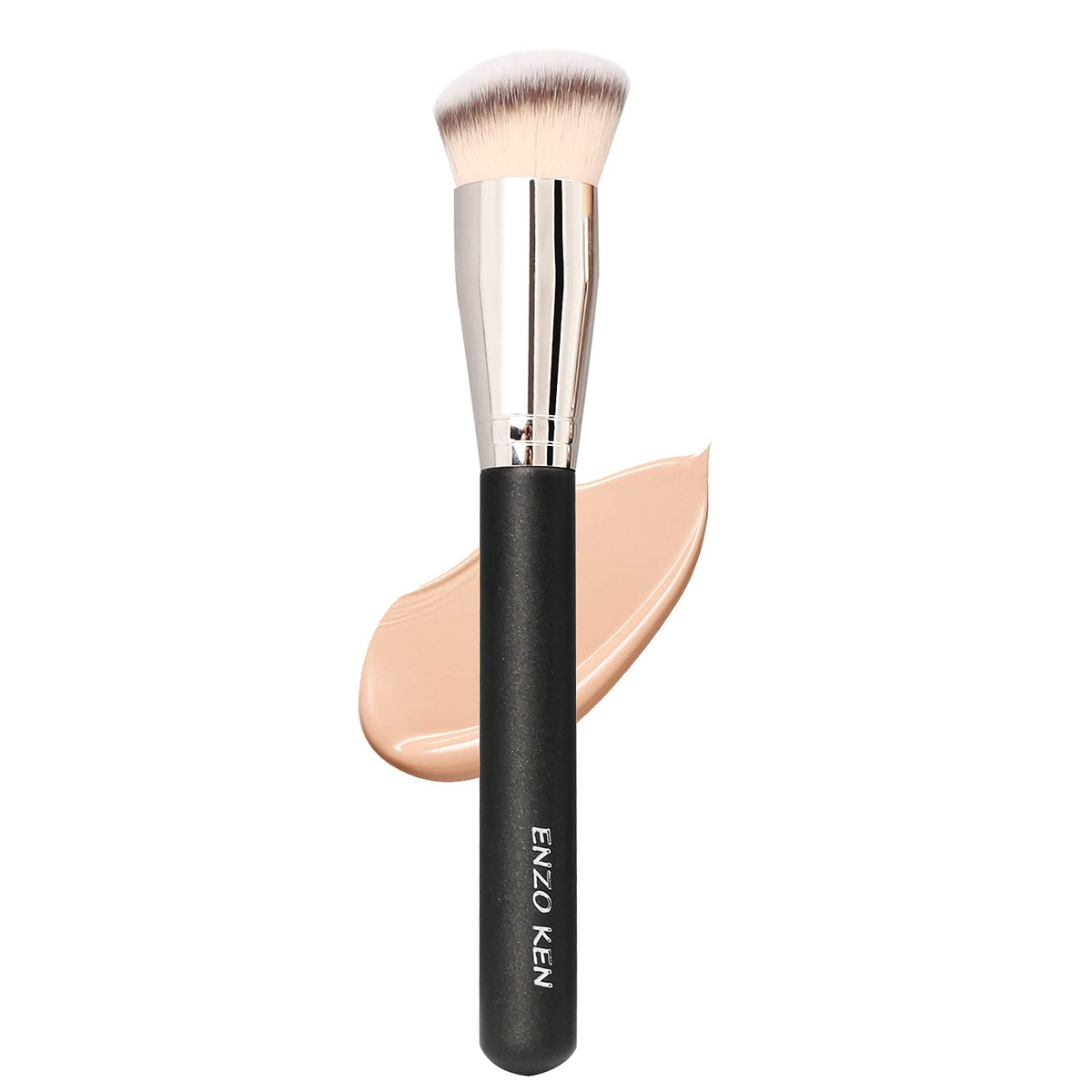 Enzo Ken Cream Contour Brush For Cream Makeup, Angled Foundation Brush For Liquid Makeup, Liquid Foundation Brush, Liquid Founda