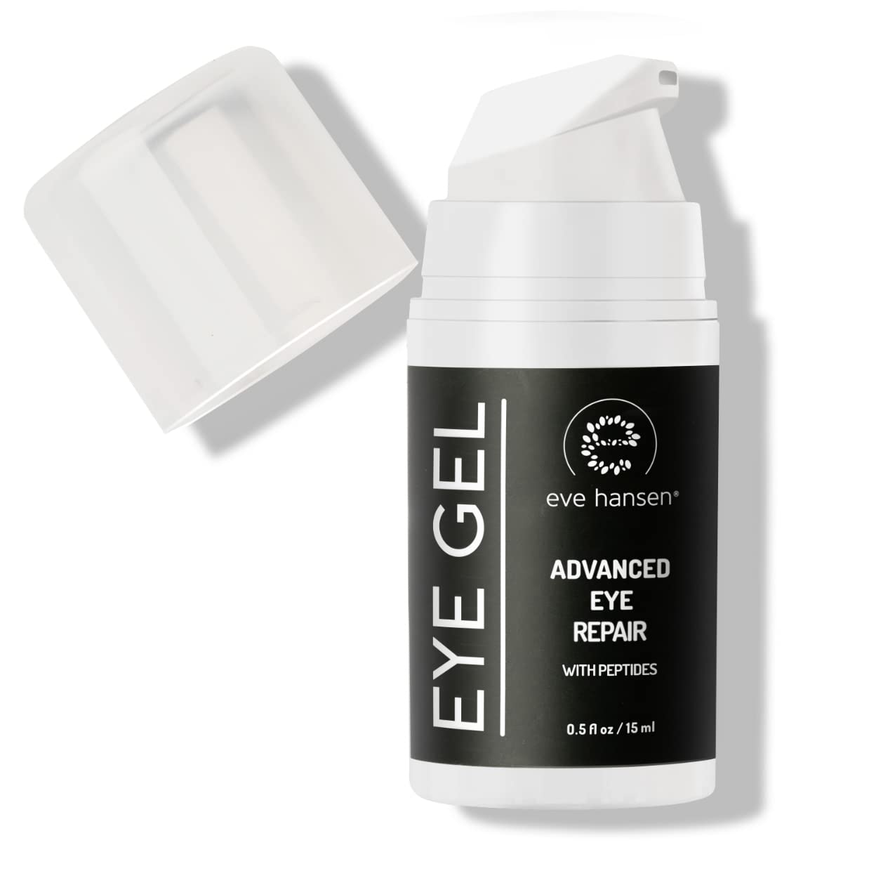 Eve Hansen Anti-Aging Eye Gel with Peptides | Under-Eye Cream With Plant Stem Cells, Hyaluronic Acid, Vitamin E | Cruelty-Free, 