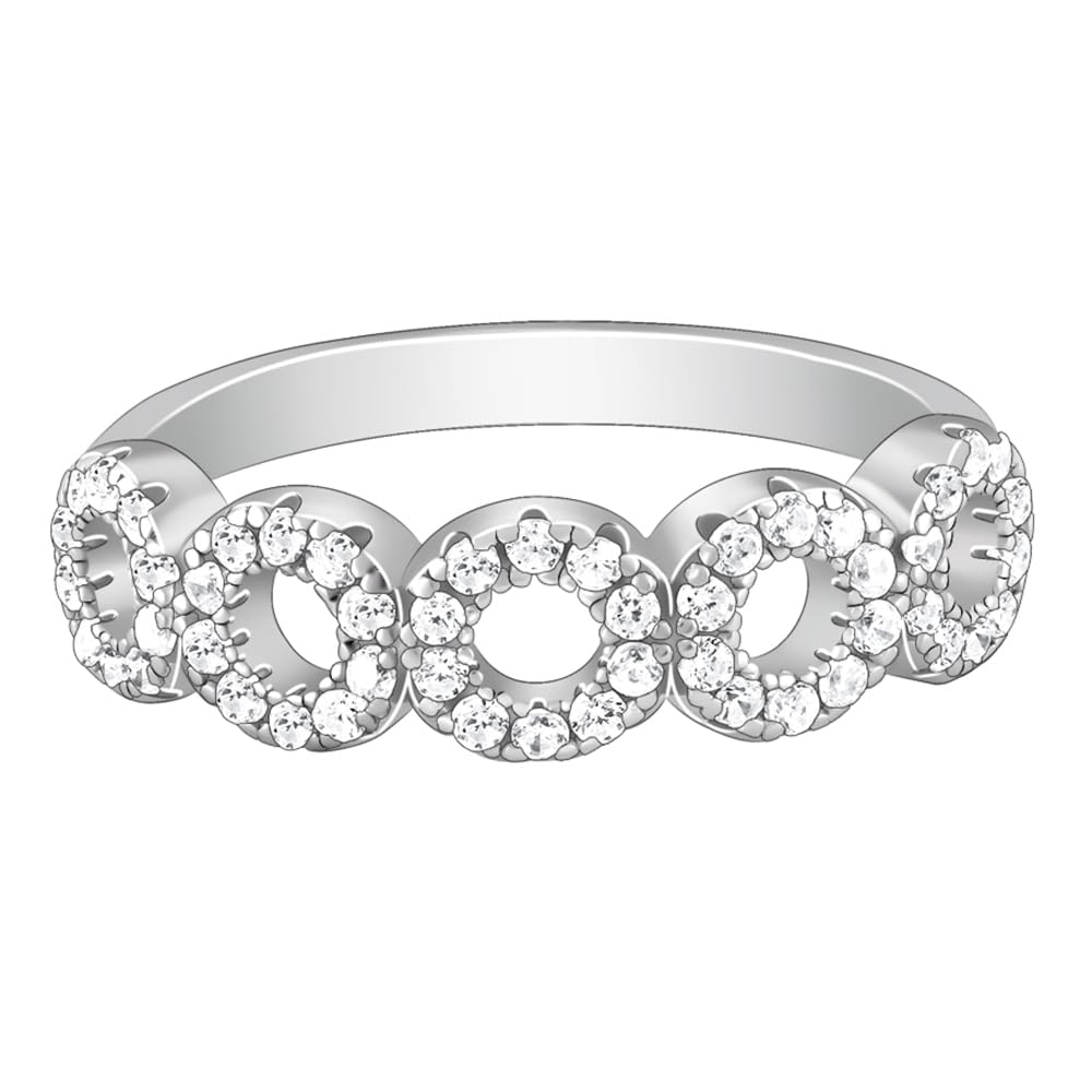 Giva 925 Silver All Round Ring,Fixed Size,Indian  11 | Gifts For Women And Girls | With Certificate Of Authenticity And 925 Sta
