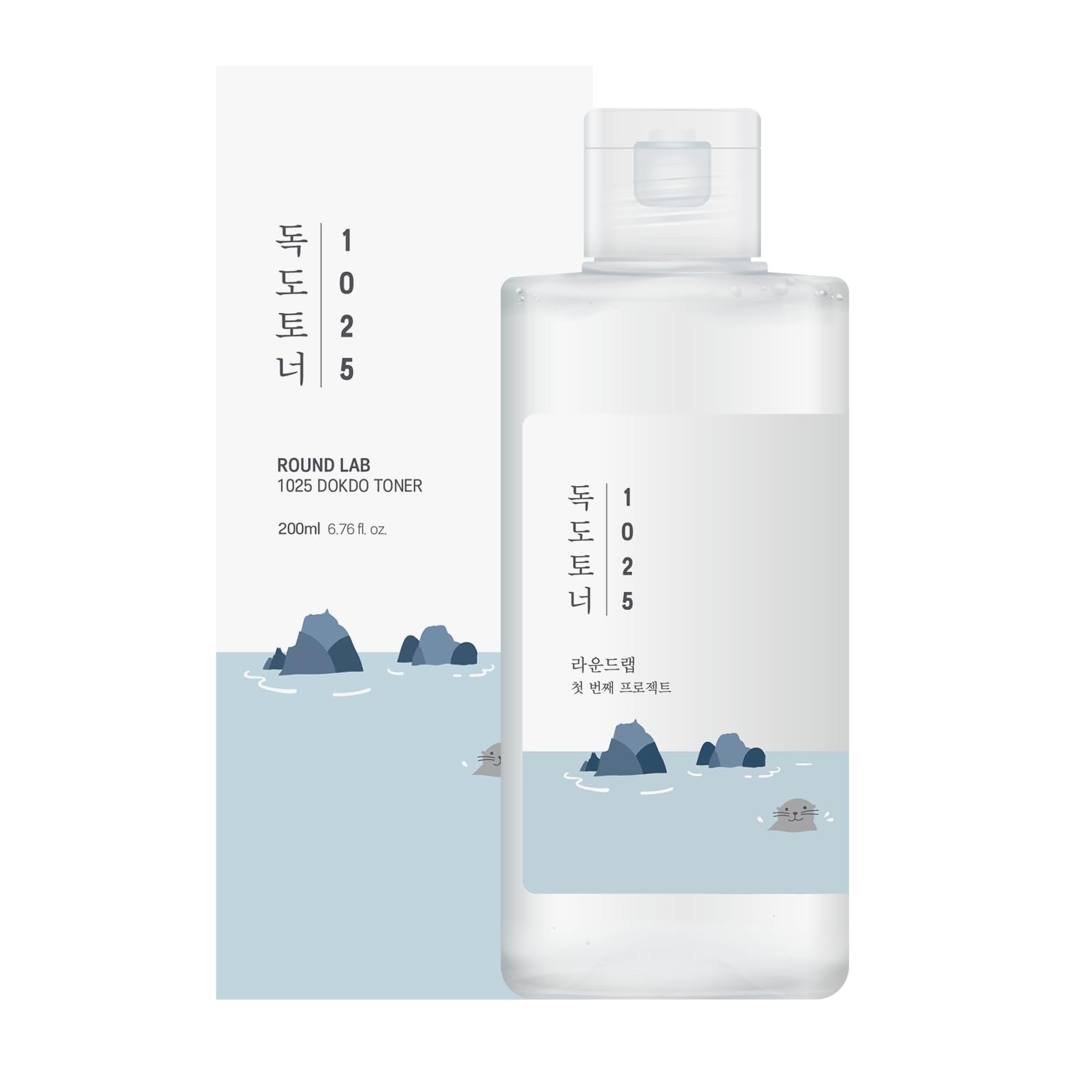 Round Lab Dokdo Toner | Exfoliate Daed Skin Cells, Replenish Skin With Long Lasting Moisture, Hydrating, Watery Type Toner (6.76