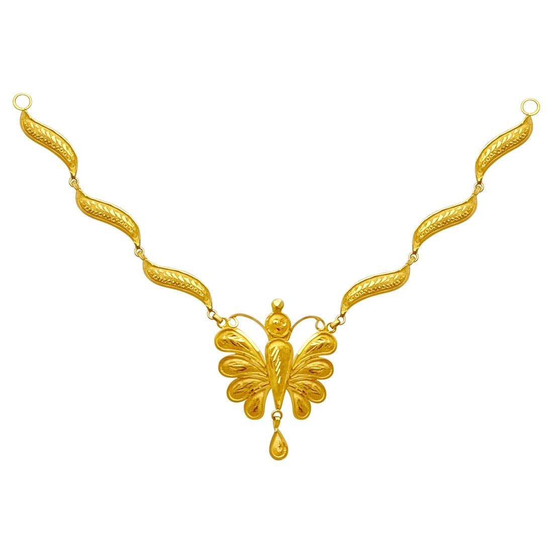 P.C. Chandra Jewellers Swarna Elegant Butterfly 22Kt (916) Yellow Gold Necklace For Women & Girls  1.81 Gram