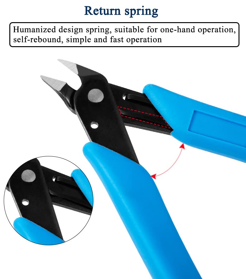 AKOAK 1 Pack Stainless Steel Nail Art Scissors, Rhinestone Remover, Metal Chain, Cutter, 5 Diagonal Pliers, Manicure Tools
