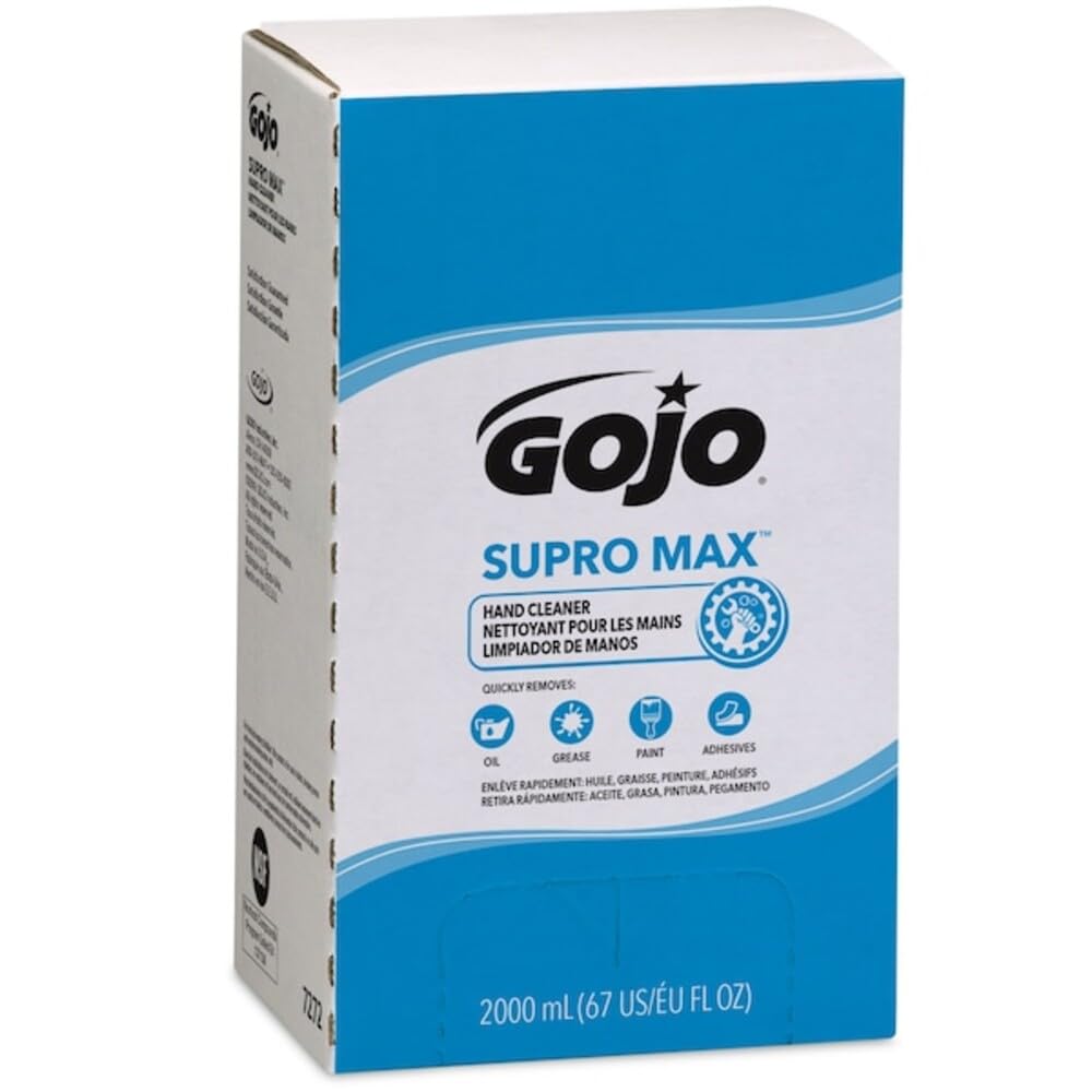 GOJO 727204 Supro Max Hand Cleaner 2000 mL Refill for GOJO PRO TDX Dispenser (Pack of 4)