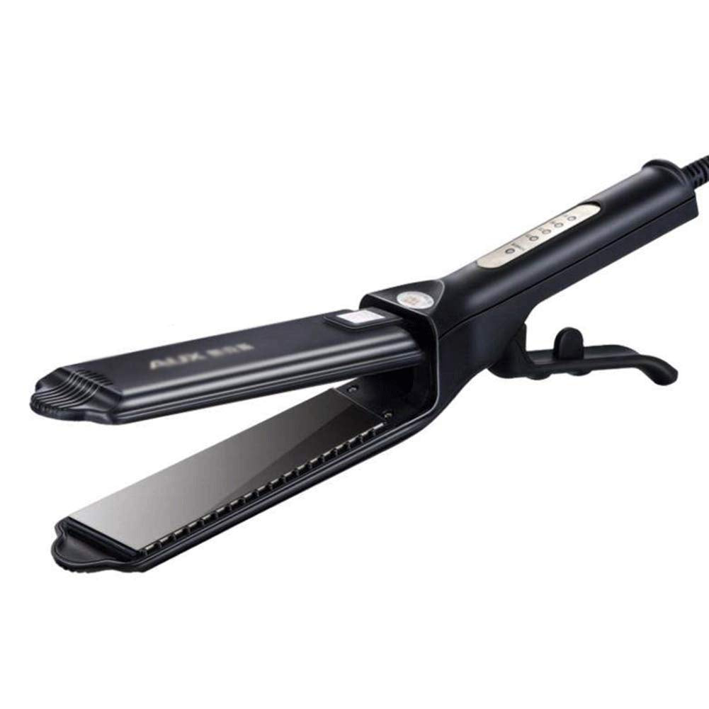 FRTHLK Wet Dry Flat Iron Hair Straightener and Curler with Tourmaline Ceramic Styling for All Types Adjustable Temperature Black