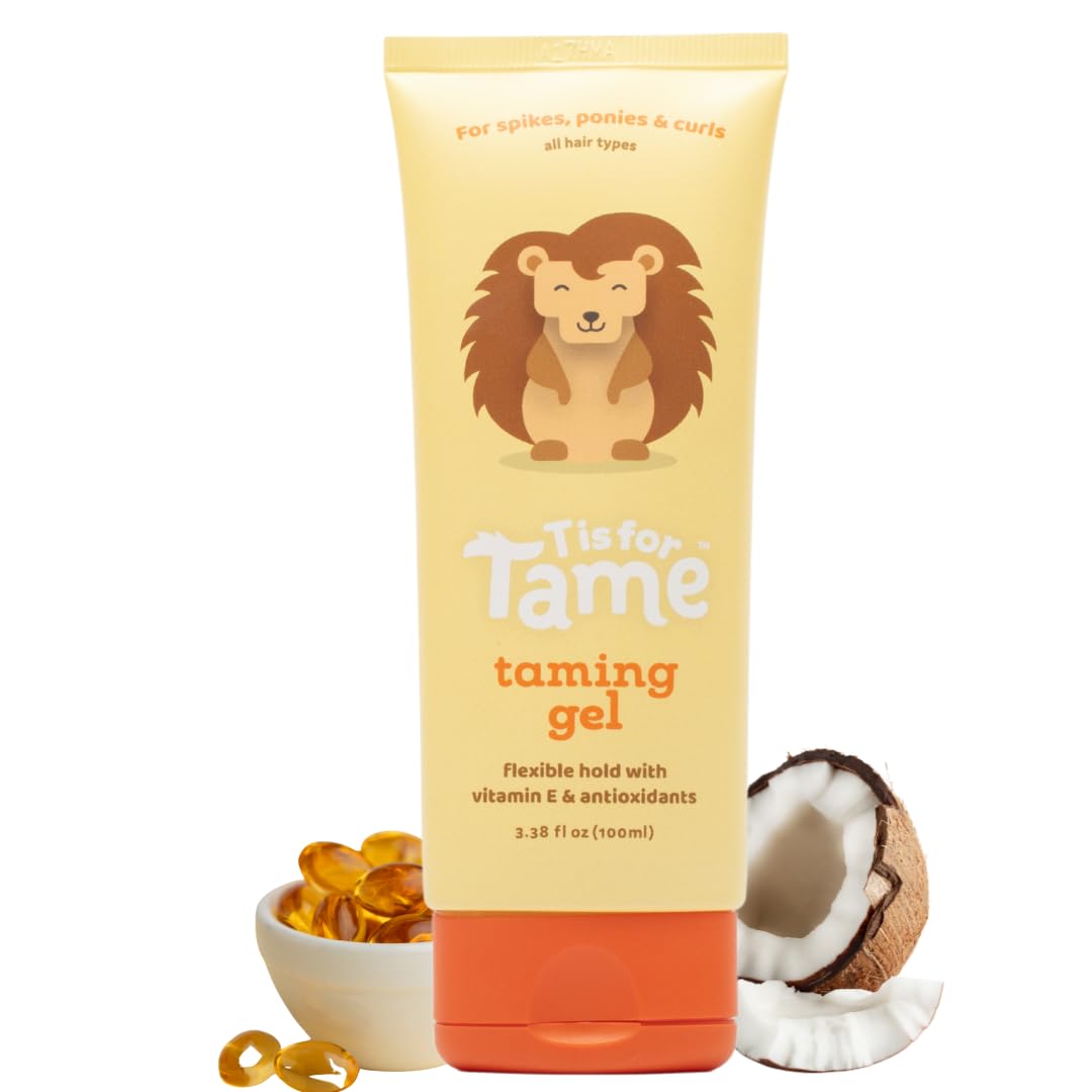 T is for Tame Taming Gel - Boys & Girls Baby Hair Styling Gel for Frizz Control, Flyaways - Natural Toddler, Kids Hair Tamer, Fl