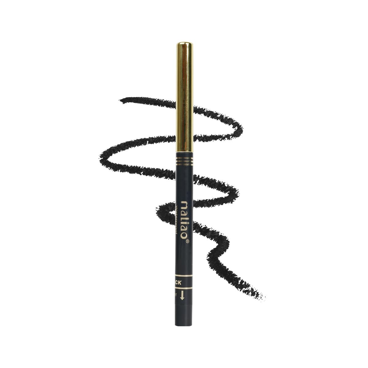 Maliao Eye Definer Auto Kajal - 24H Waterproof, Smudgeproof Kohl Eyeliner In Jet Black, 0.35G