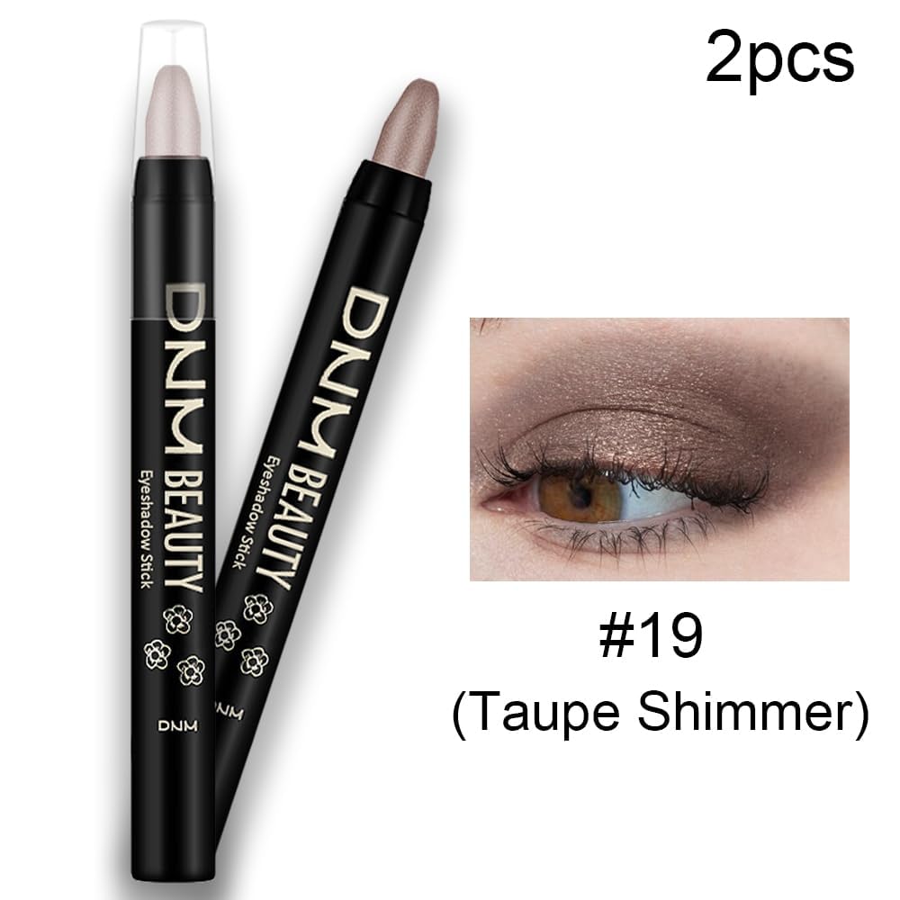 Evpct 2Pcs Cream Eyeshadow Sticks Set For Eyes Waterproof, Taupe Shimmer Matte Eye Shadow Stick Pencil Pen Bulk Sombras En Crema