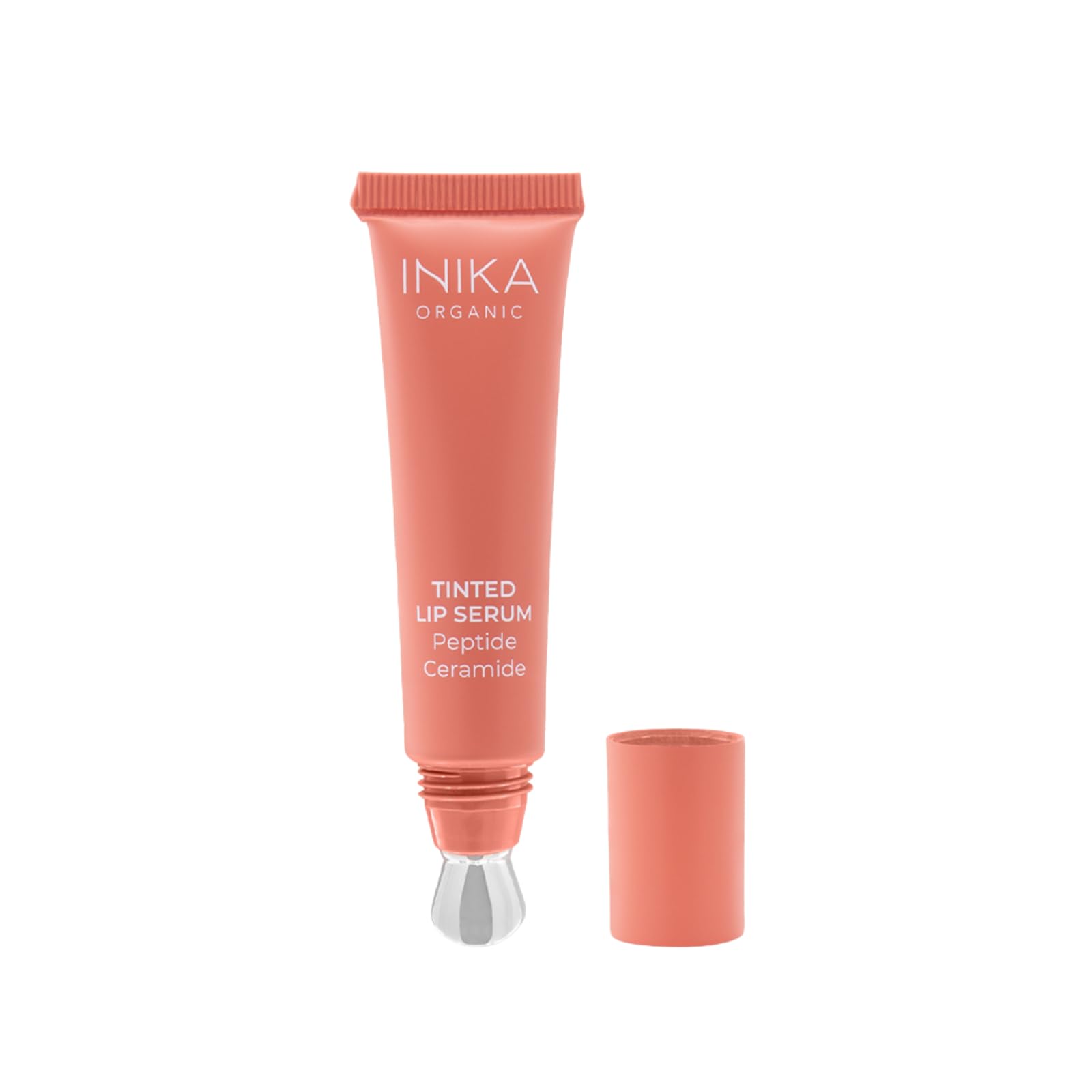 INIKA Organic Tinted Lip Serum | Ceramide + Peptide Infused, Sheer Wash of Color, Plumps, Softens, Smooths, Hydrates + Repairs. 