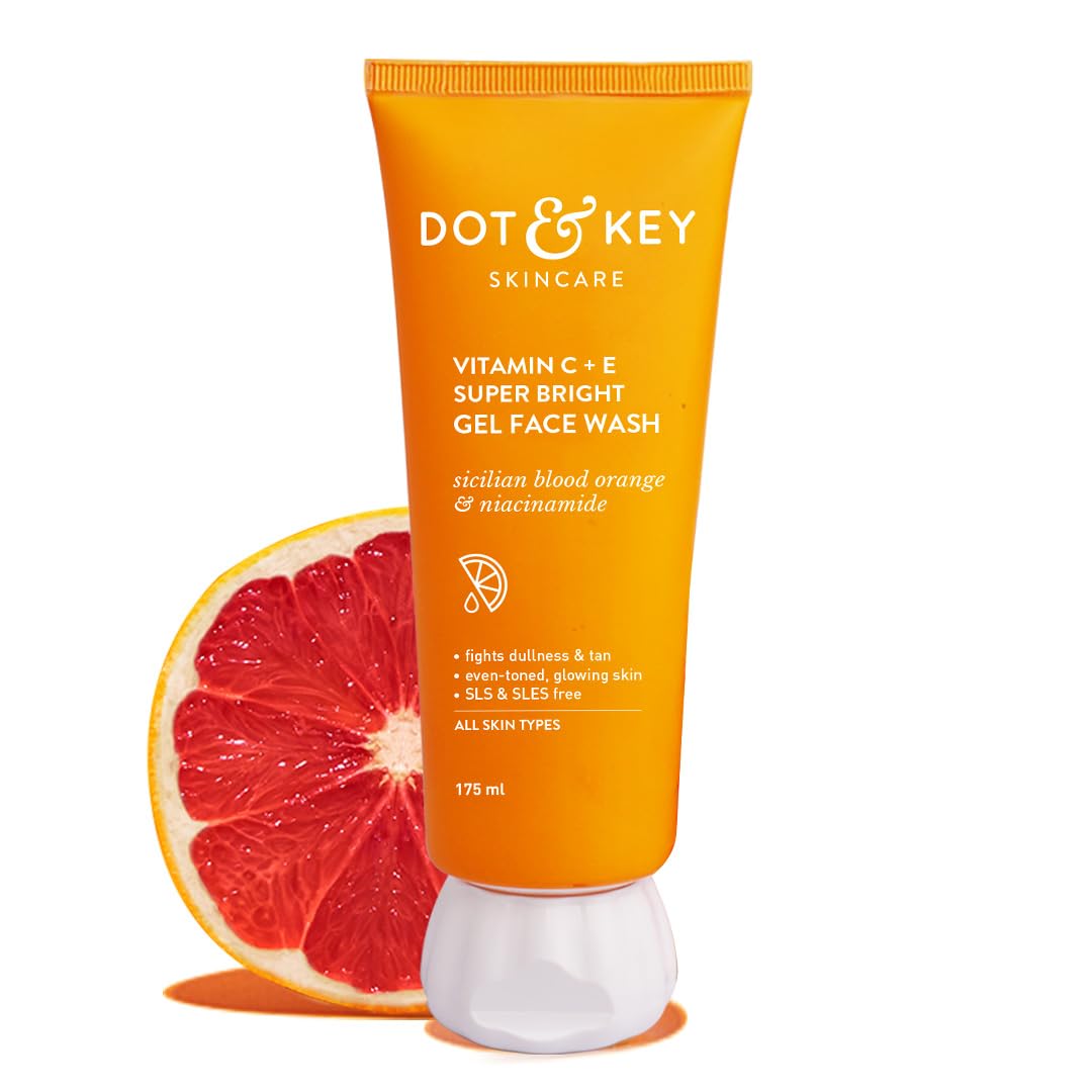 Dot & Key Vitamin C + E Super Bright Gel Face Wash For Glowing And Brightening Skin | All Skin Types| With Triple Vitamin C| Fac