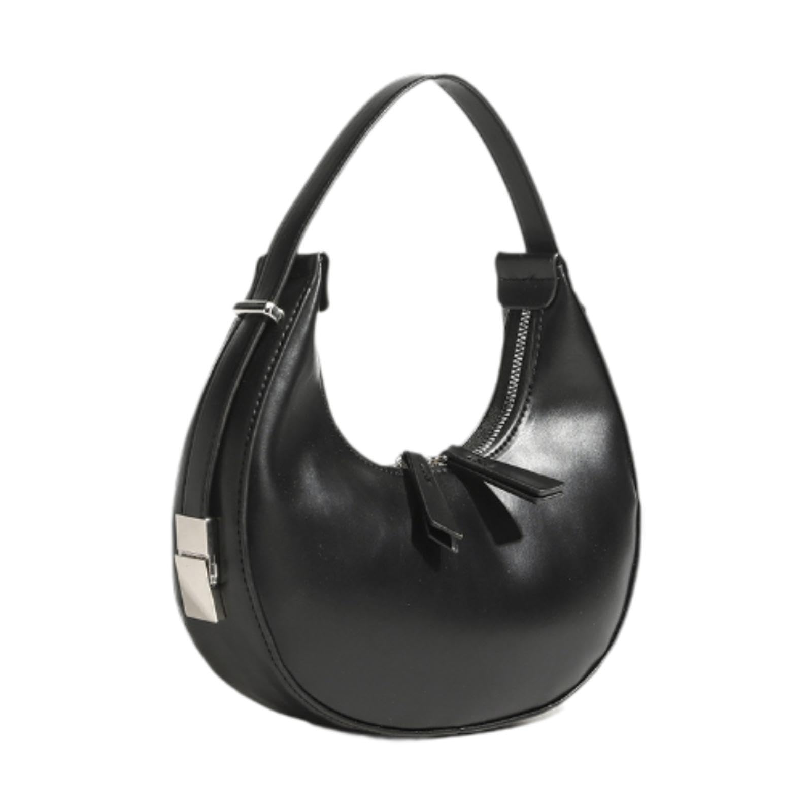 Snappsy Women Leather Shoulder Bag Stylish Satchel Tote For Commuting Holiday Dating Black