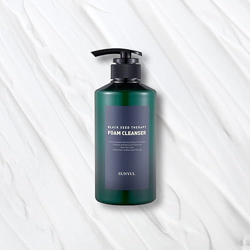 Eunyul Blackseed Foam Cleanser 16.9Fl.Oz (500Ml) Korean Skincare Large Size Face Wash Facial Foaming Cleanser