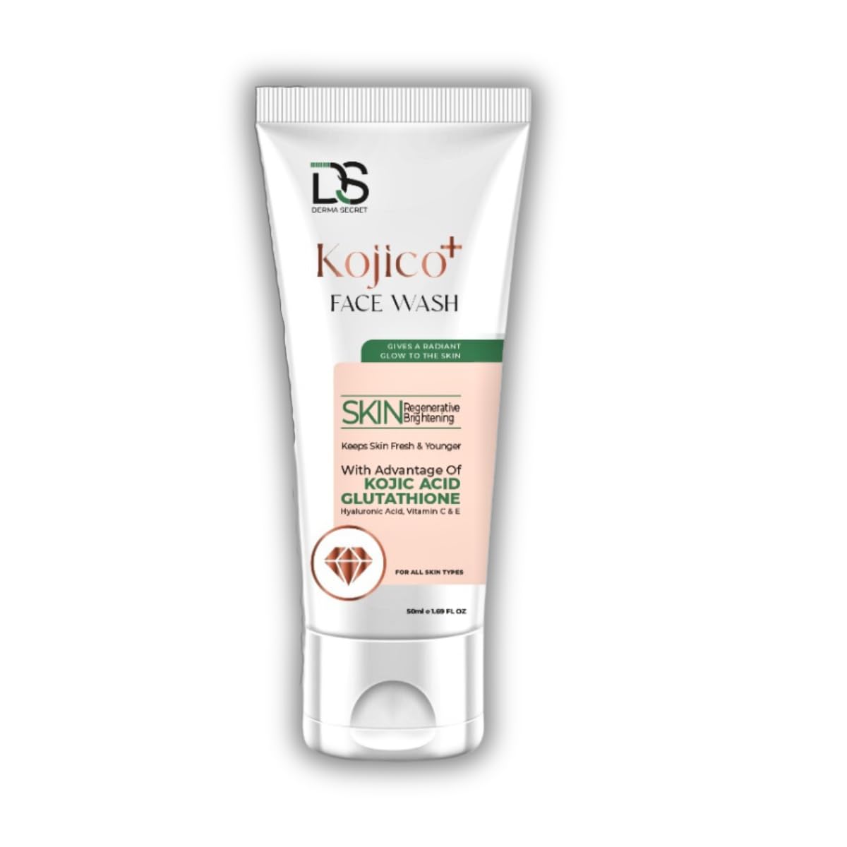 Kojico+ Acid Face Wash Enrich With Kojic Acid | Reduce Dark Spots & Dull Skin | With Hyaluronic Acid, Glutathione, Vitamins E & 