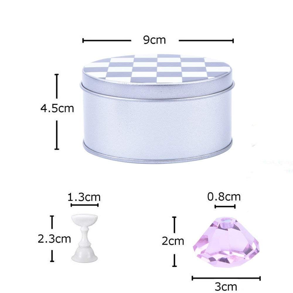 Kalolary 1 Sets Nail Holder Nail Practice Stand For Nail Art Display, Magnetic Nail Art Tips Holders Crystal Holder Chessboard D
