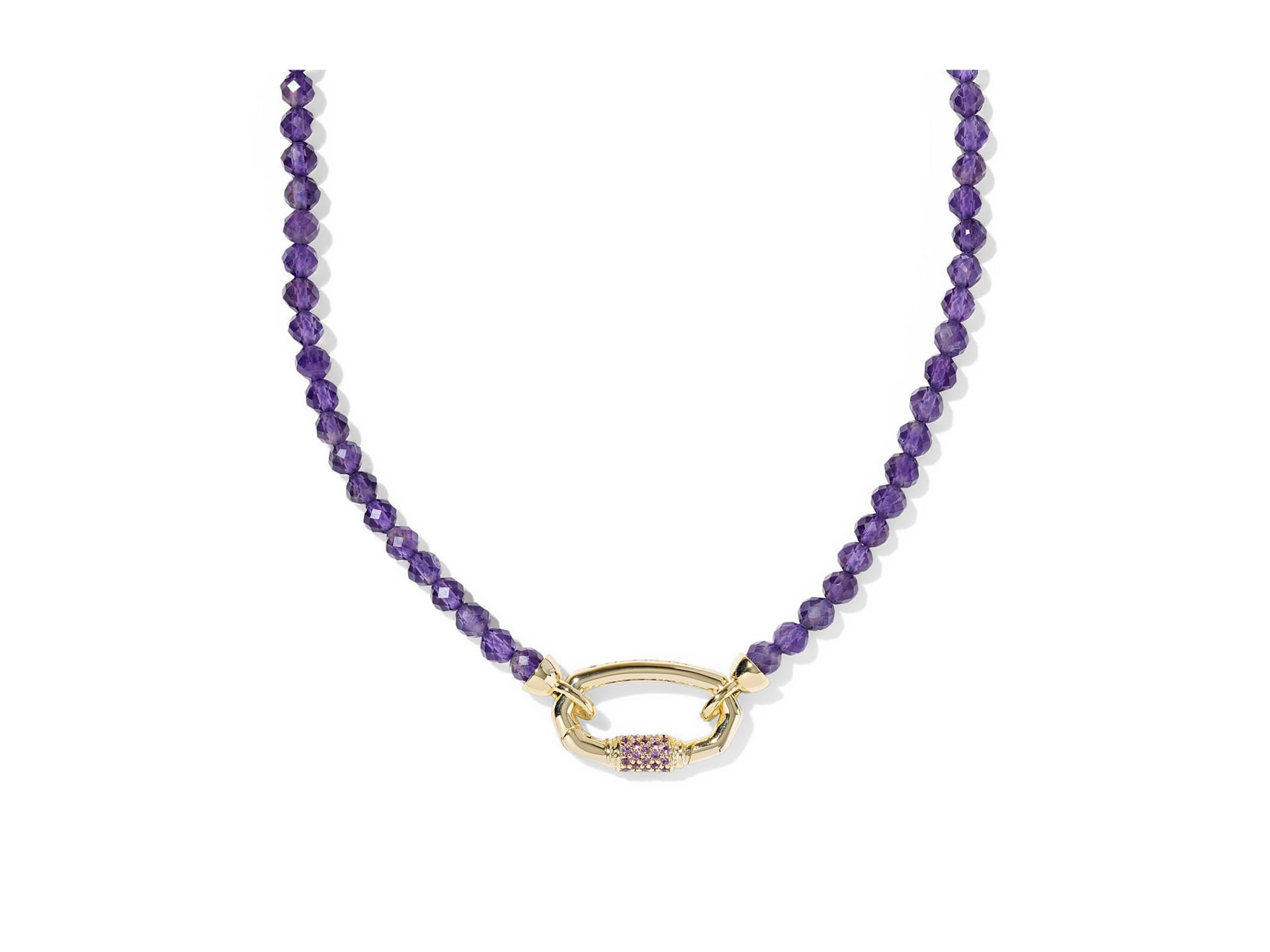 Kendra Scott, Womens, Emery Beaded Strand Necklace, Gold Drk Purple Amethyst, One Size