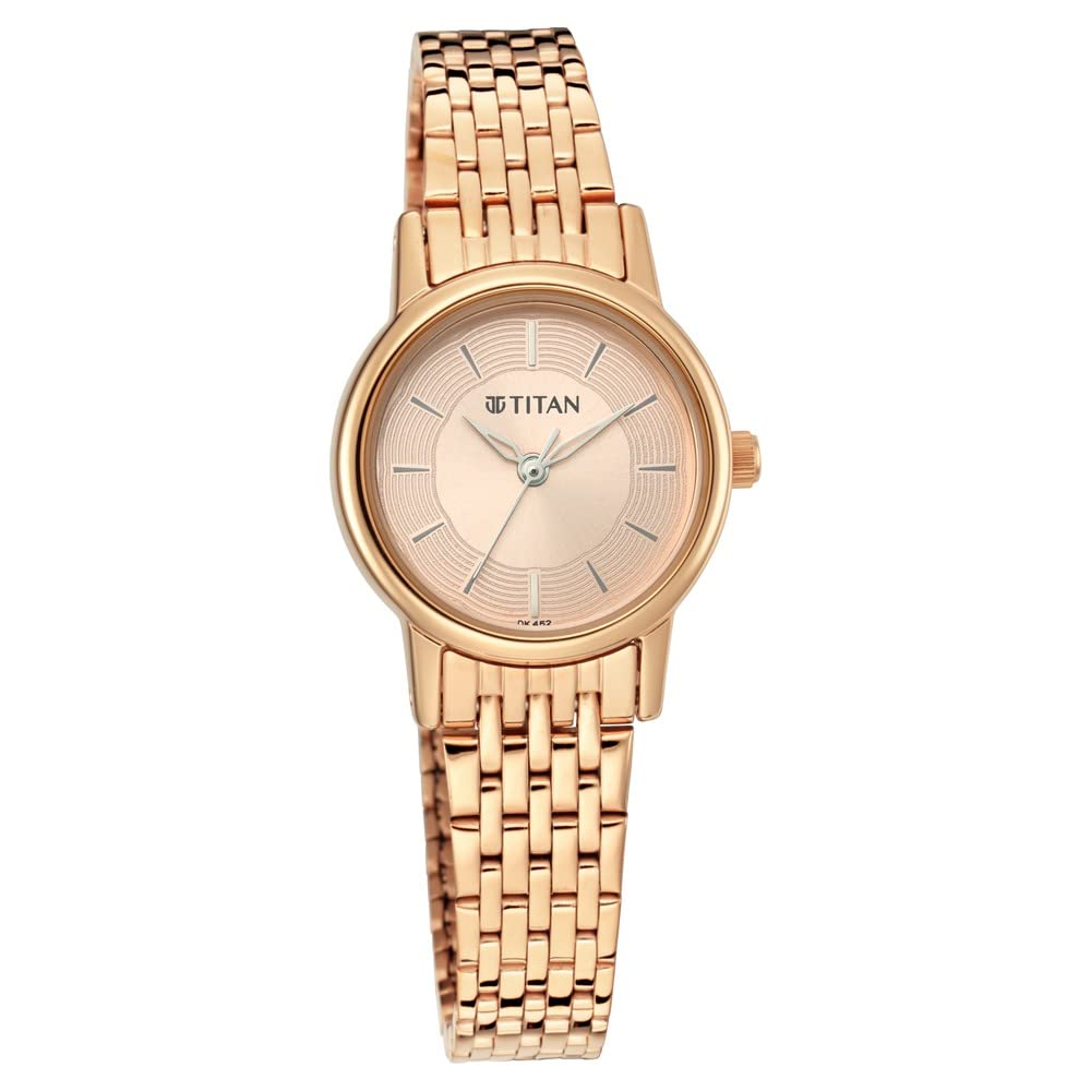 Titan Women Stainless Steel Ladies Karishma 2020-21 Analog Rose Gold Dial Watch-Np2593Wm02/Np2593Wm02, Band Color-Rose Gold