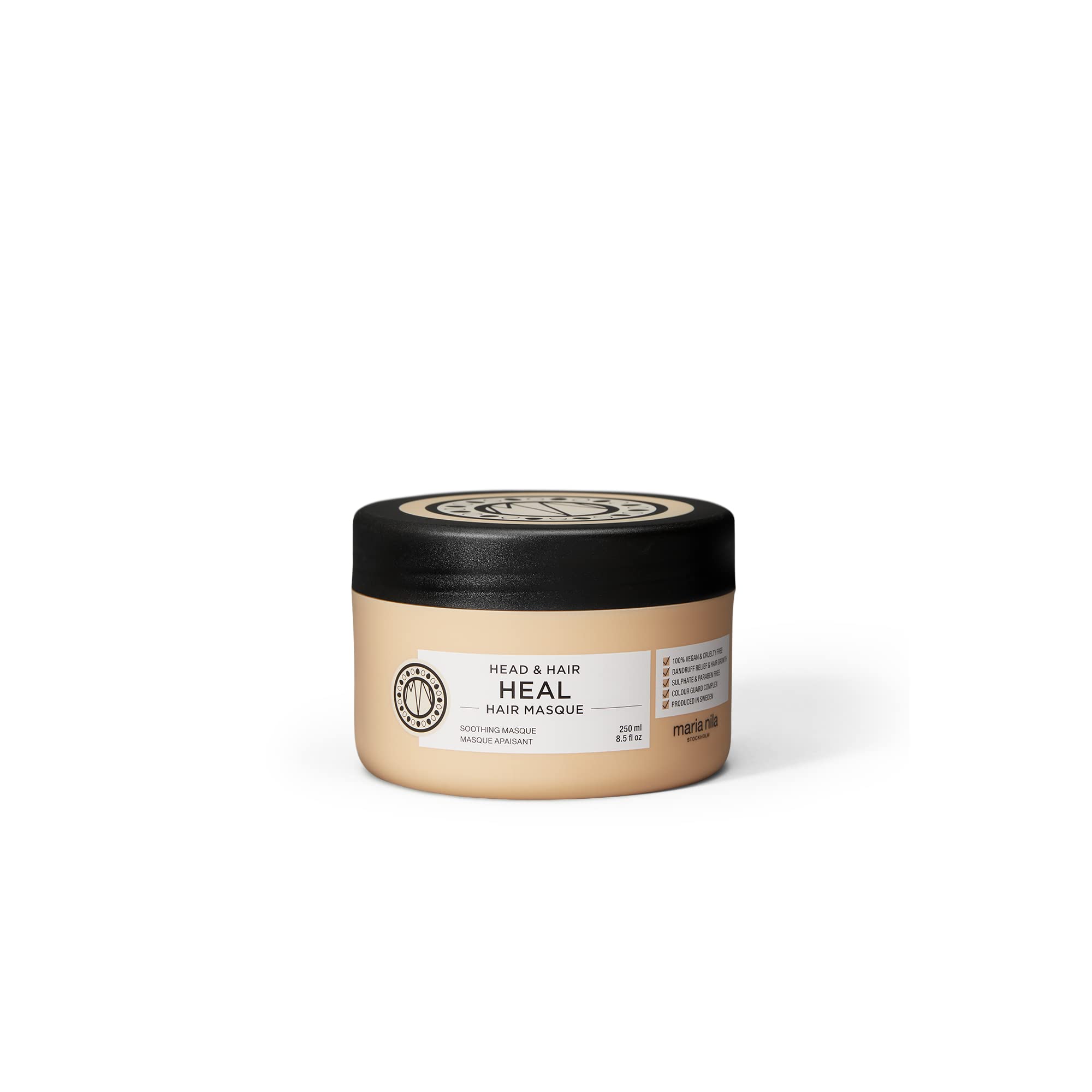 Maria Nila Head & Hair Heal, Hair Mask 8.5 Fl Oz, Soothing Aloe Vera for dry & itchy scalps, 100% Vegan & Sulfate/Paraben free