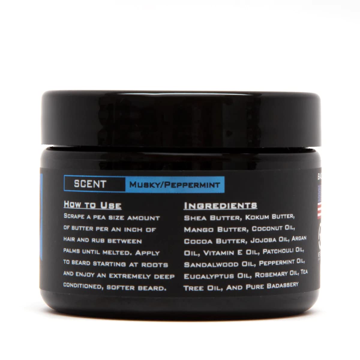 Badass Beard Care Beard Butter For Men - The Biker, 3 Oz - Made Of Natural Ingrediens For Healthy, Soften And Itchness Free Bear