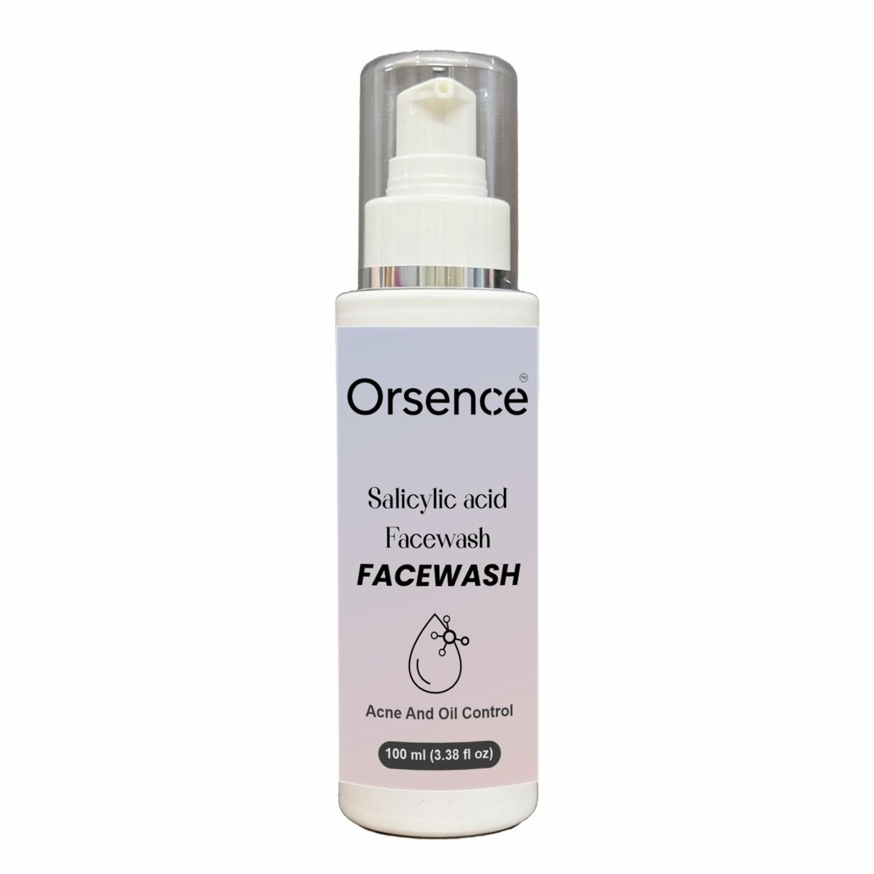 Orsence 1% Salicylic Acid Face Wash, Foaming Formula, Acne And Oil Control, Paraben Free, 150 Ml