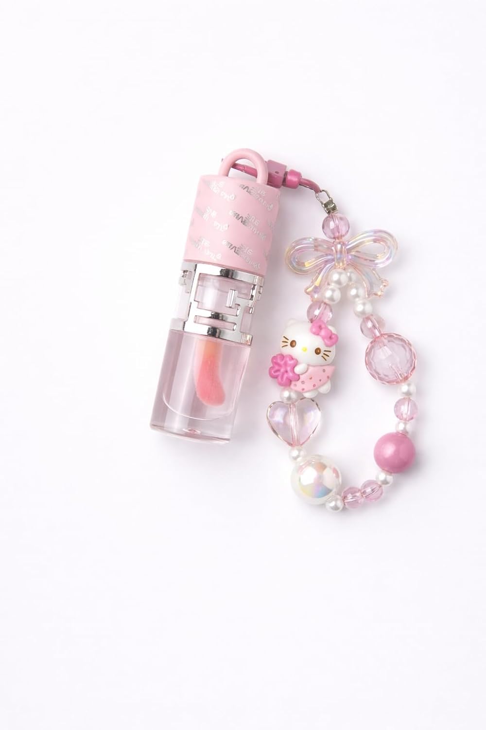 Prityka Cute Mini Lip Gloss Keychain For Women & Girls | Kawaii Pink Hydrating Lip Gloss Balm | Portable Pocket Size Glossy Make