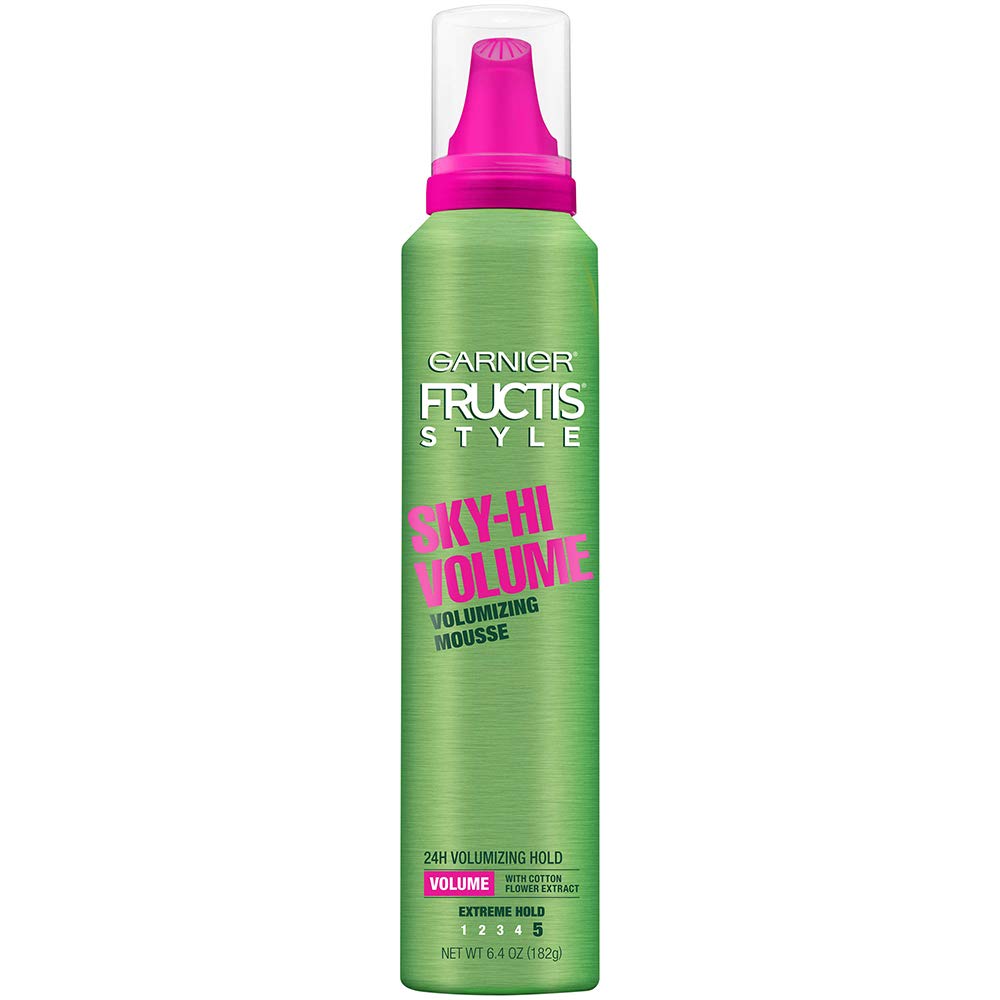 Garnier Fructis Style Sky-Hi Volume Mousse, Extreme Hold, 6.4 Ounce (Pack of 3)