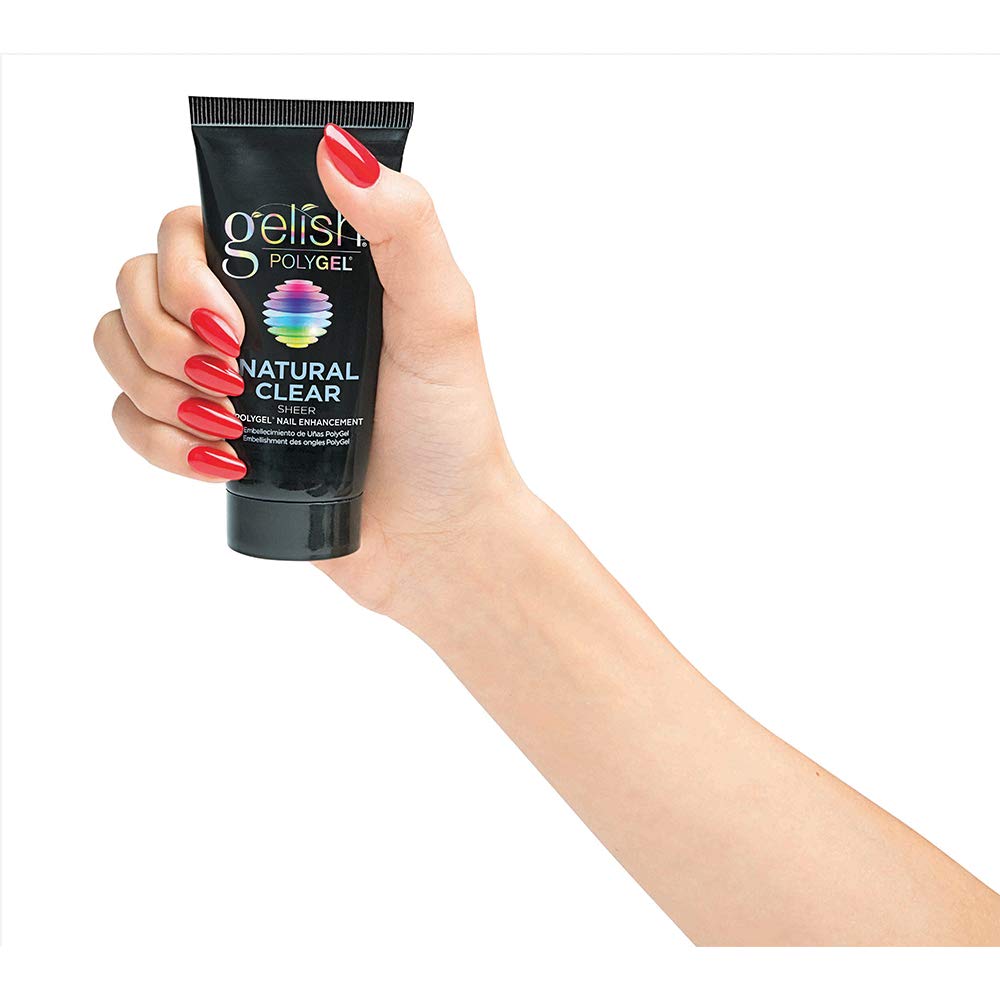 Gelish PolyGel Brand Nail Enhancement, Acrylic Nails, Nail Tips For Acrylic Nails, Acrylic Nail Tips, Natural Clear, 2 oz