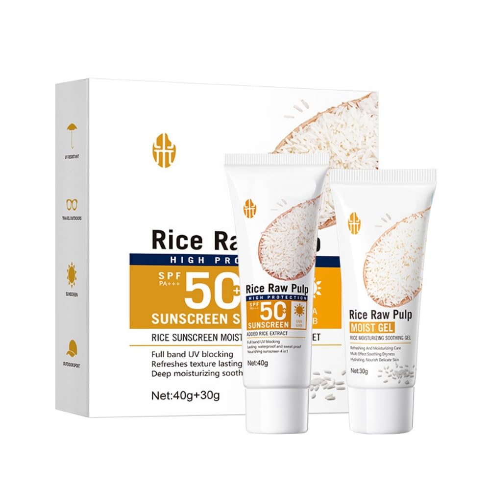 Rice Ferment Trial Set with SPF 50 Sunscreen and Soothing Gel