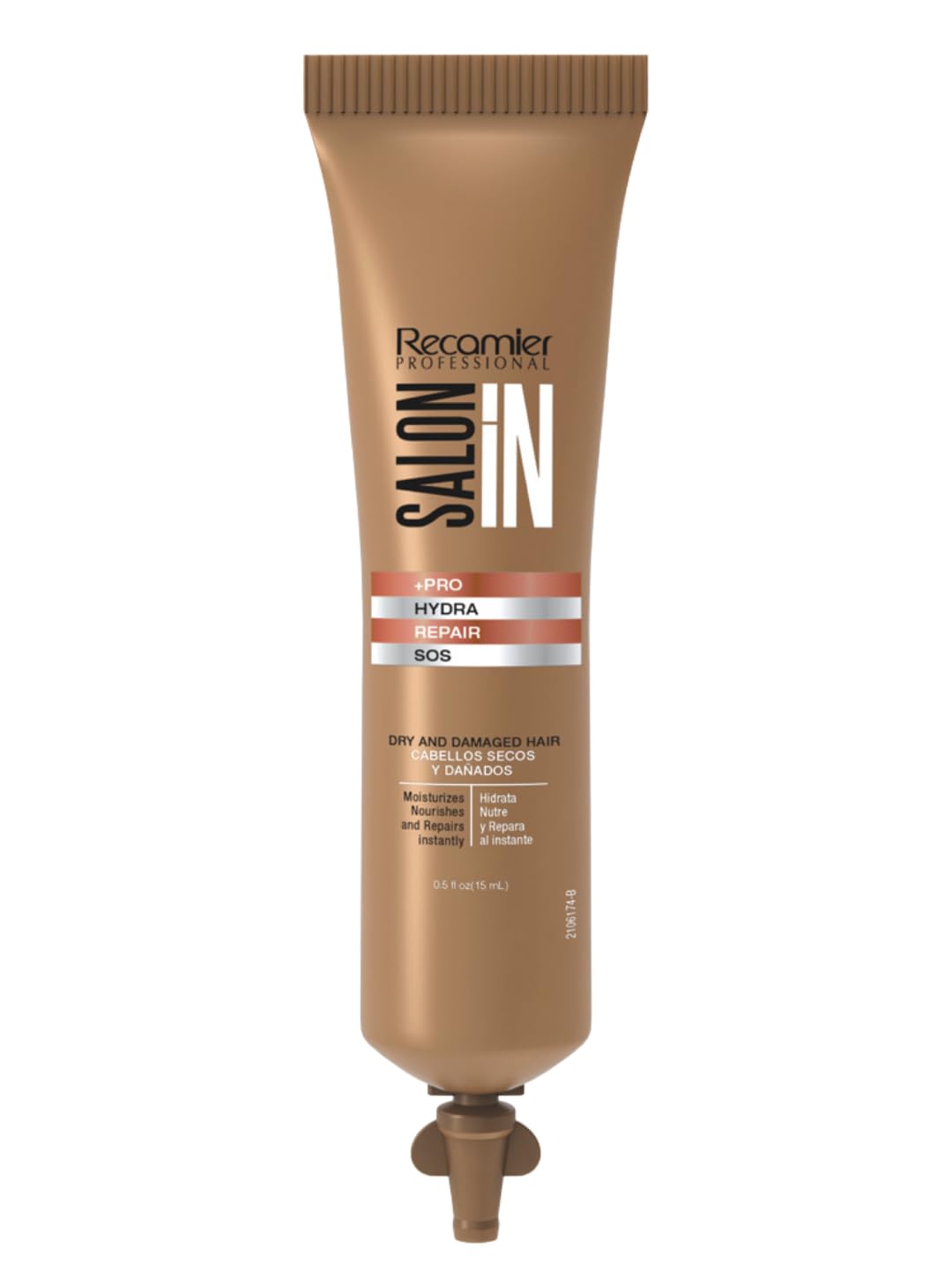Salon In by Recamier | Hydra Repair SOS Shots 12 units | Intensive Hair Repair Ampoules for Dry, Damaged Hair | 0.5 fl oz / 15 m