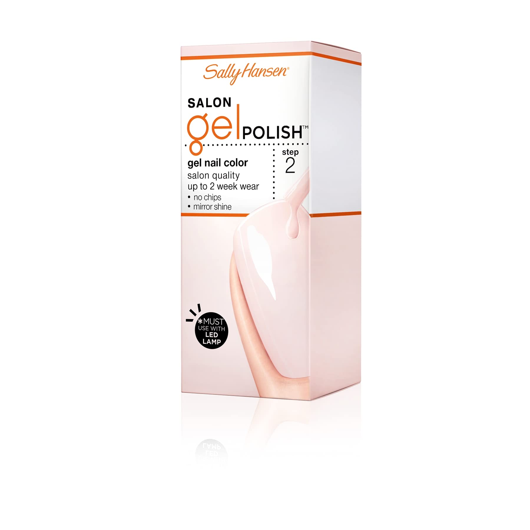 Sally Hansen Salon gel Polish Nail Lacquer, Shell We Dance, 014 Fl Oz, Pack of 2