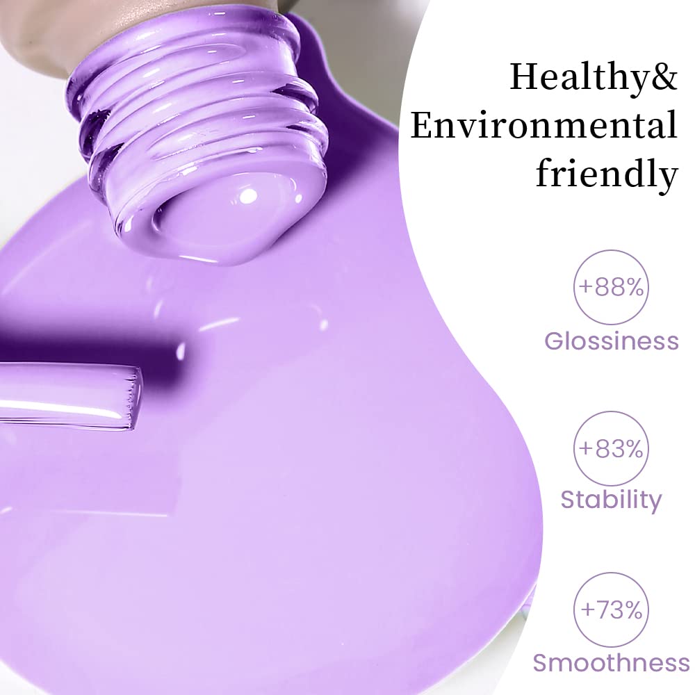 Maychao 15Ml Bight Purple Gel Nail Polish 1Pc Wisteria Gel Polish Soak Off Uv Led Nail Polish Nail Art Starter Manicure Salon Di