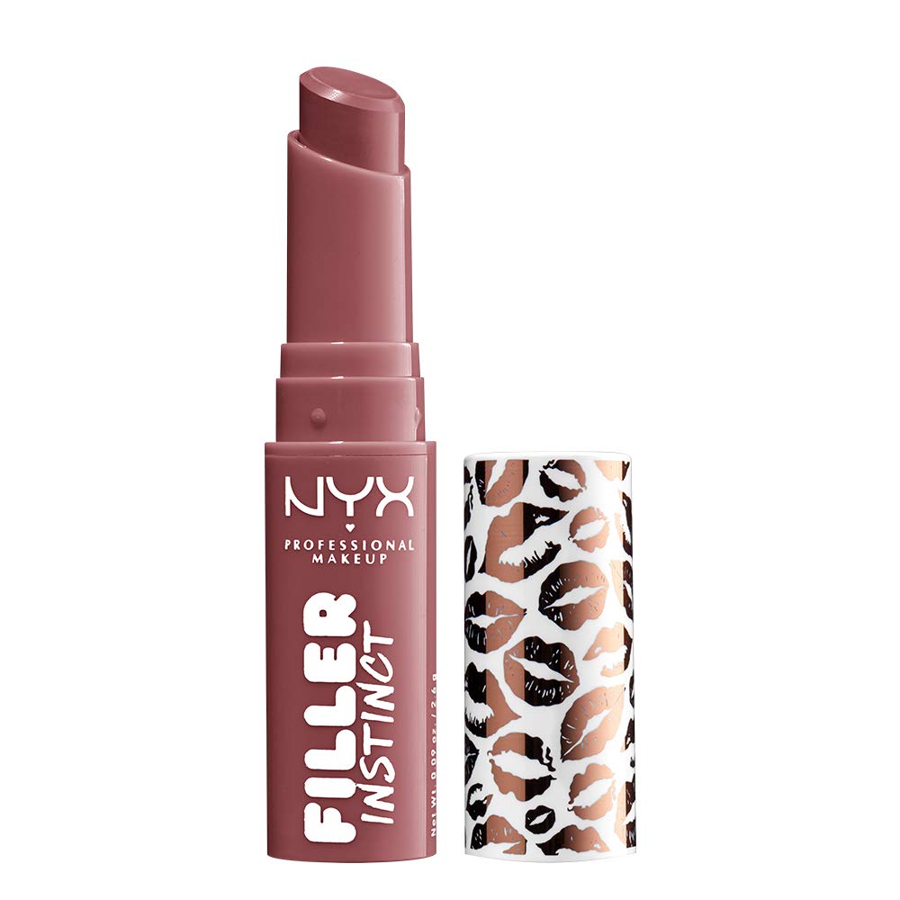 NYX PROFESSIONAL MAKEUP Filler Instinct Plumping Lip Color, Lip Balm  Sugar Pie (Mauve Pink Purple)