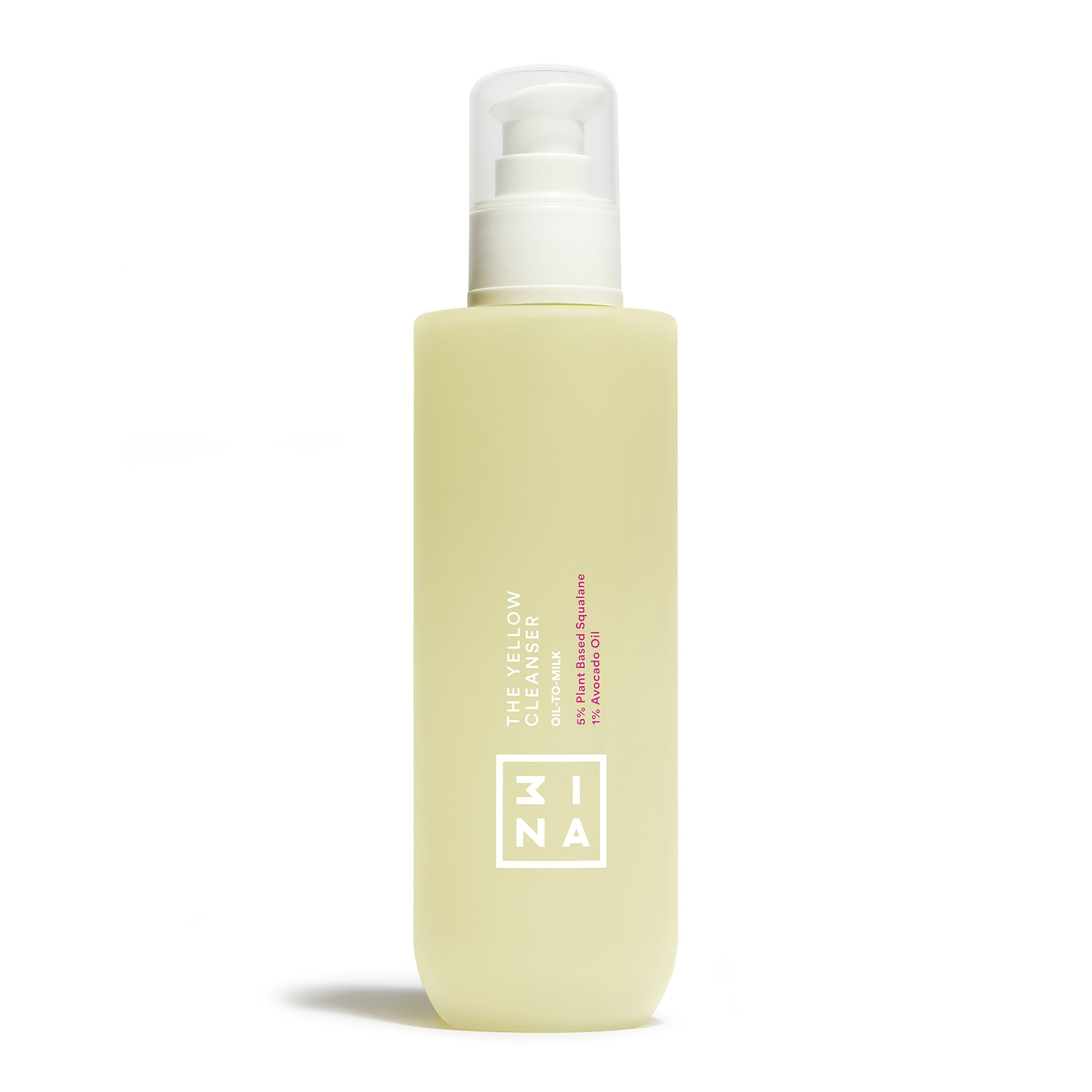 3INA MAKEUP - The Yellow Cleanser - Oil Cleanser 5% Plant-Based Squalane + 1% Avocado Oil - Cleansing Oil Face for Improve Skin 