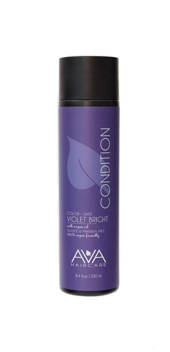 Ava Haircare - Violet Bright Conditioner - Vegan, Sulphate Free, Paraben Free, Cruelty Free - Violet Conditioner (8.4oz)