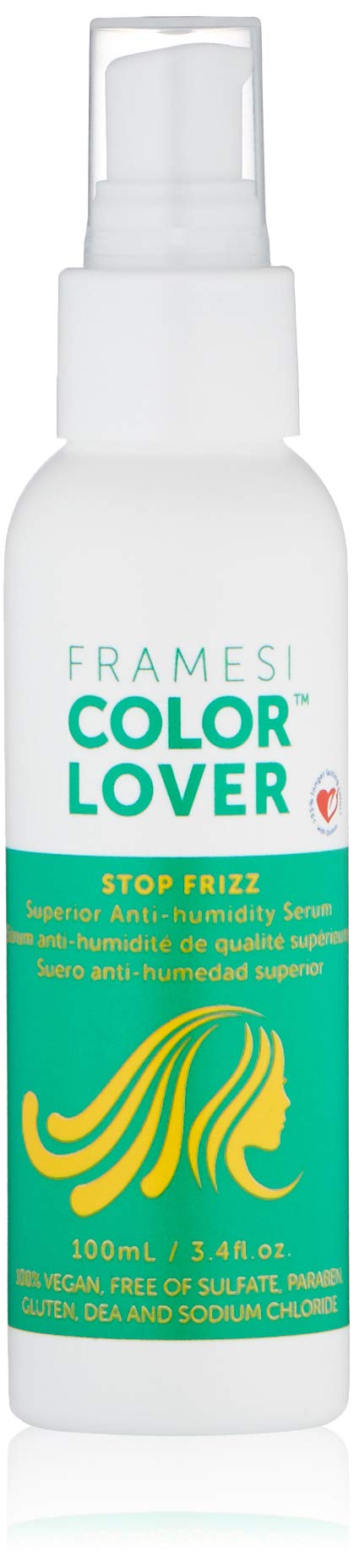 Framesi Color Lover Stop Frizz, 3.4 fl oz, AntiHumidity Serum and Split End Repair, Color Treated Hair, Travel Size