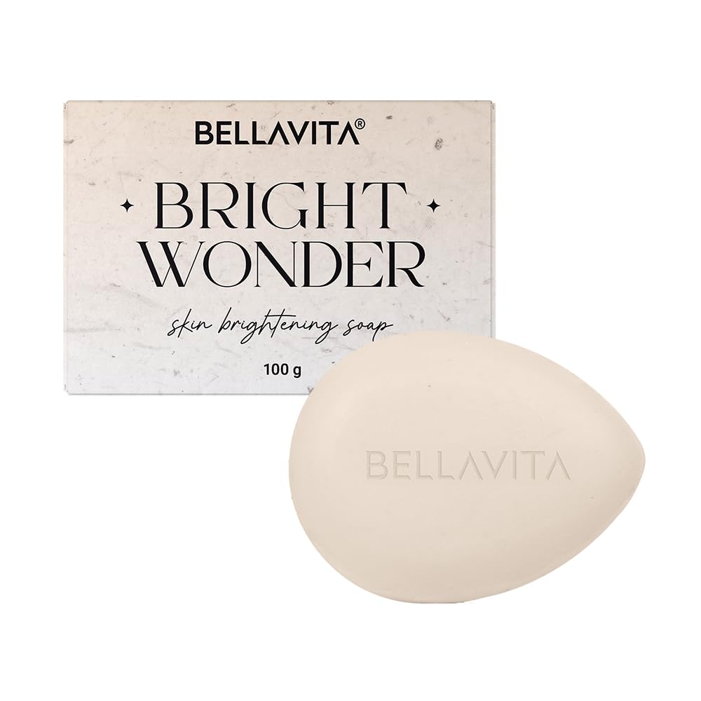Bellavita Bright Wonder Brightening Soap | Dark Spot & Pigmentation Reduction | Kojic Acid & Mango Butter | ParabenFree | (Pack