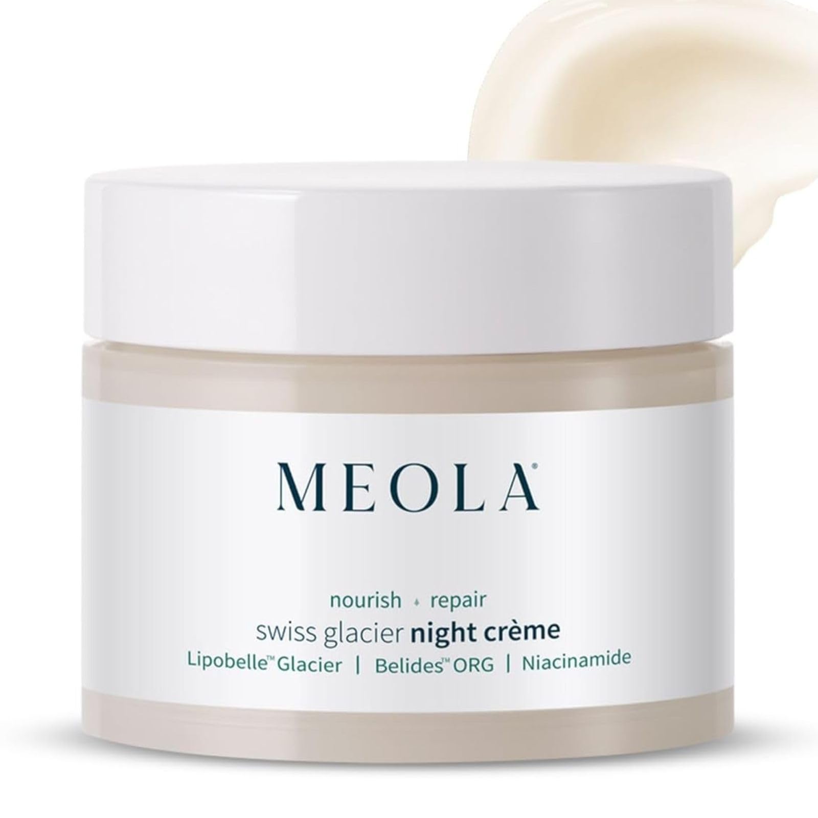 Meola Intense Nourishing Night Cream For Women 50G | With Swiss Glacier, Niacinamide, Shea Butter & Daisy Extract | Skin Barrier